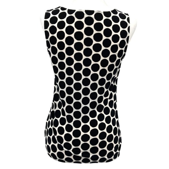 New York & Co. Black and White Polka Dot Tank Top - Picture 4 of 8